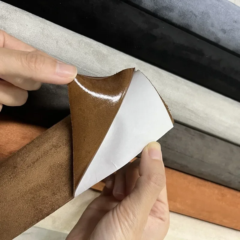 Multi Colors Self Adhesive Suede Fabric Faux Suede Adhesive Synthetic Leather for Car Interior Door Panel AB-pillar DIY Decor, self adhesive suede fabric