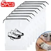 5/1PCS Drawstring Dag Storage Tote Plastic Bags For Store Reusable Transparent Waterproof Shoe Organizers Outdoors For Traveling 1