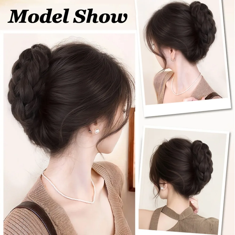 New Fashion Hair Bun Claw Clip Synthetic Bun Head Wig Brown Black Wig Hair Clip Women Girls Hairpiece Hair Accessories