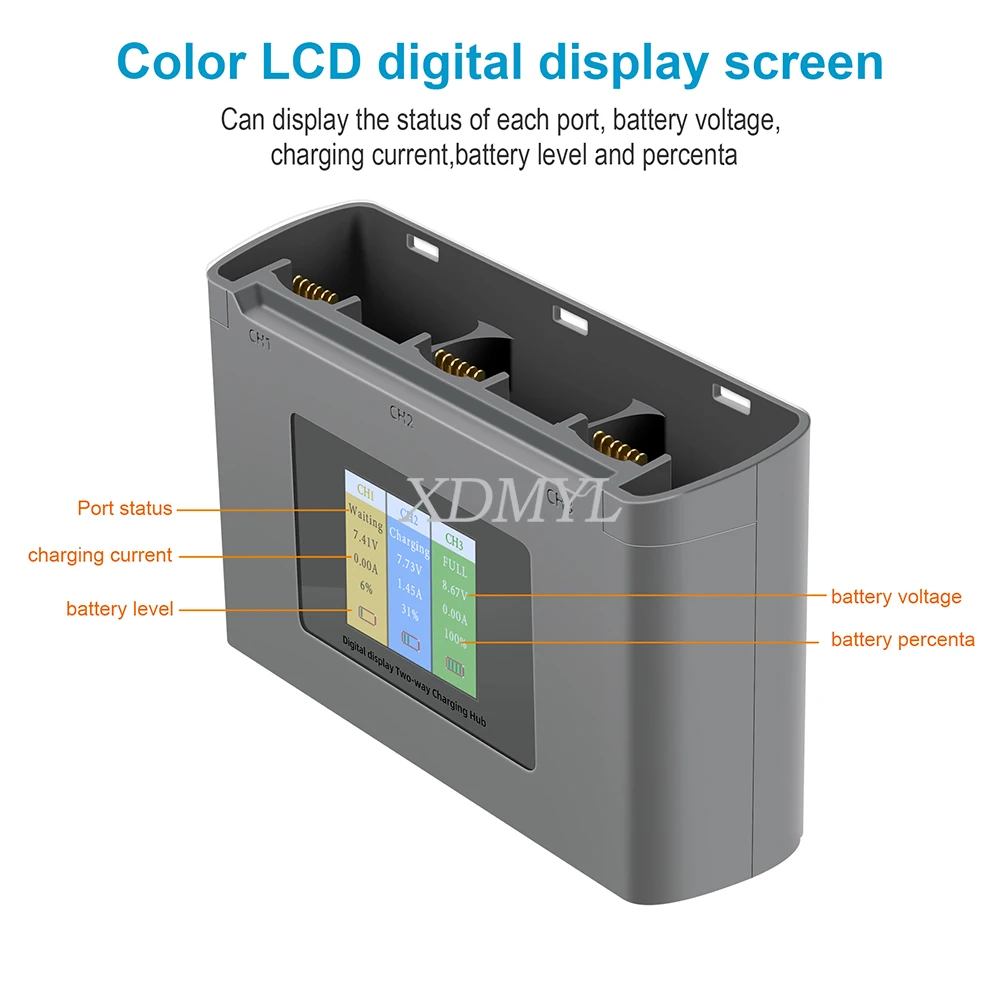 Chargeur Batterie DJI Mini 2/SE 2x15W + Port USB