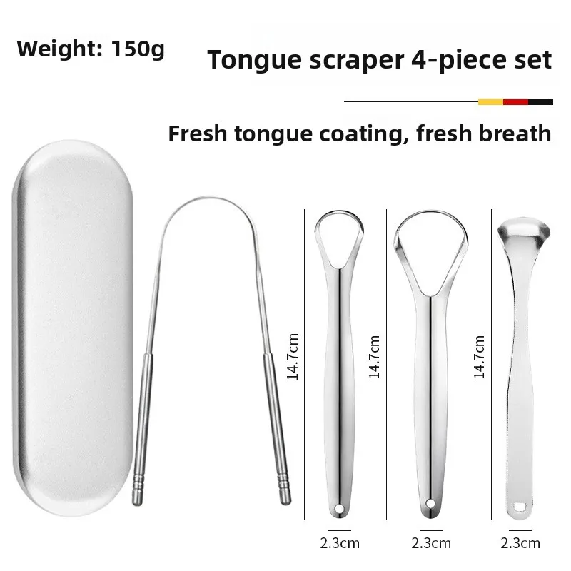 Stainless Steel Tongue Scraper for Oral Hygiene and Bad Breath Removal