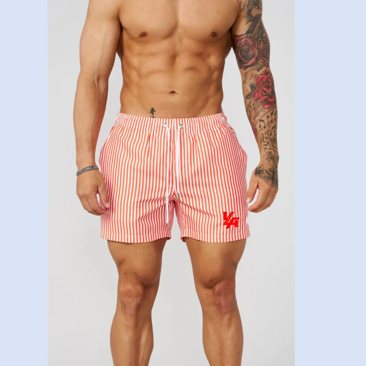 2025 YA Summer Men's Shorts Jogger Exercise and Fitness Quick-drying Breathable Casual Beach Pants 4-point Shorts young 5