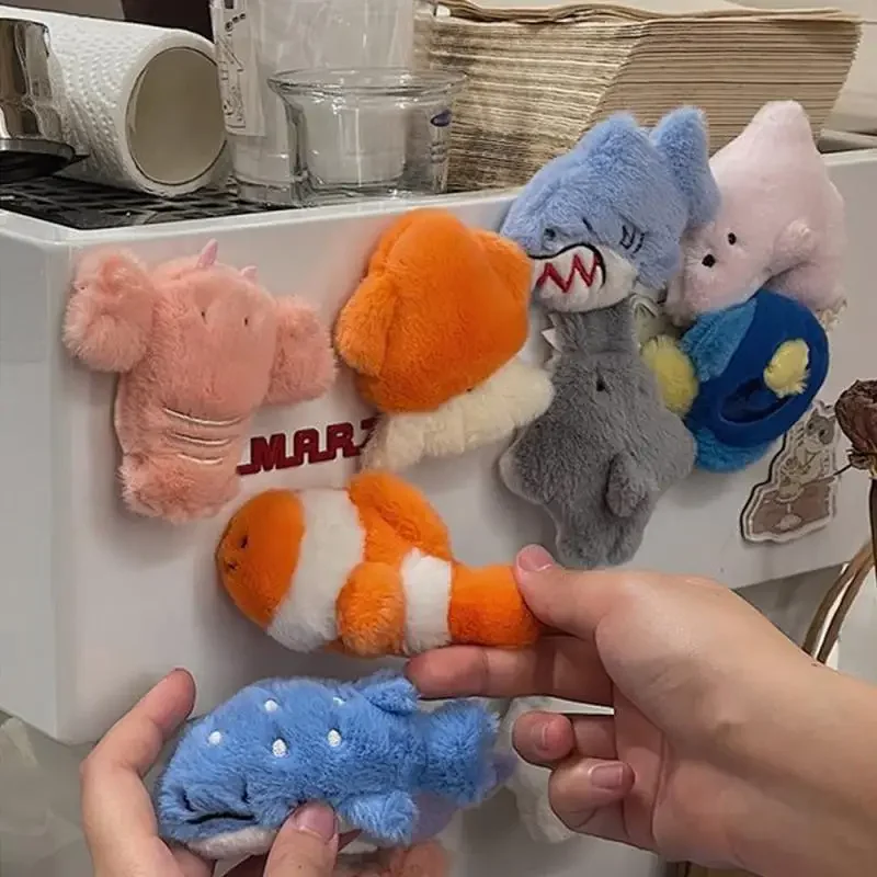 Plush Fridge Magnet Cute Design Ocean Themed Home Decor Gift Idea Fridge Magnet Blind Bag