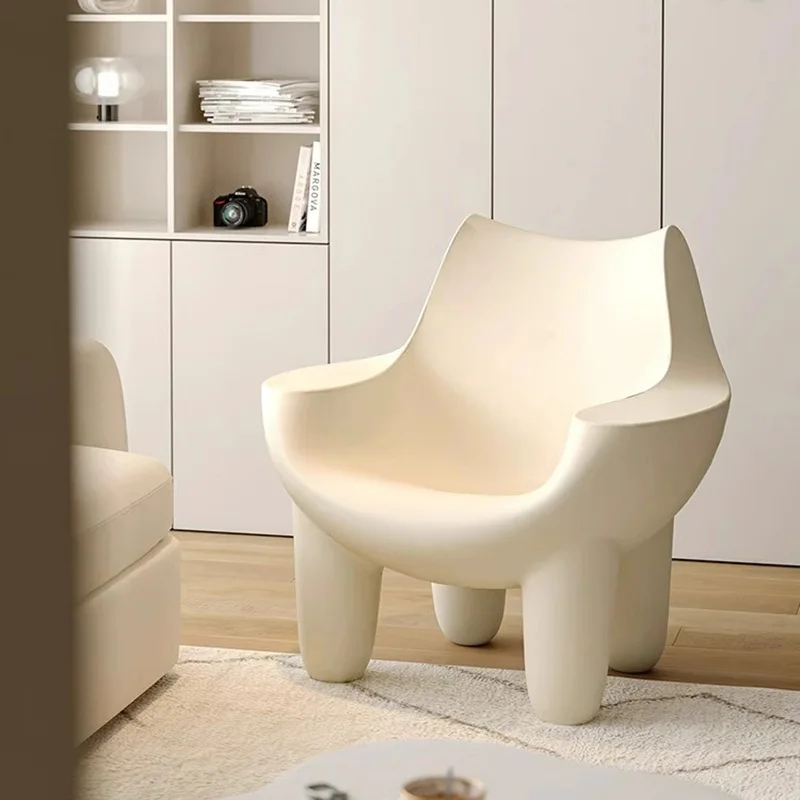 Sillas De plástico nórdicas para exteriores, sillón individual portátil para balcón, Meubles estéticos ergonómicos De salón, muebles para el hogar