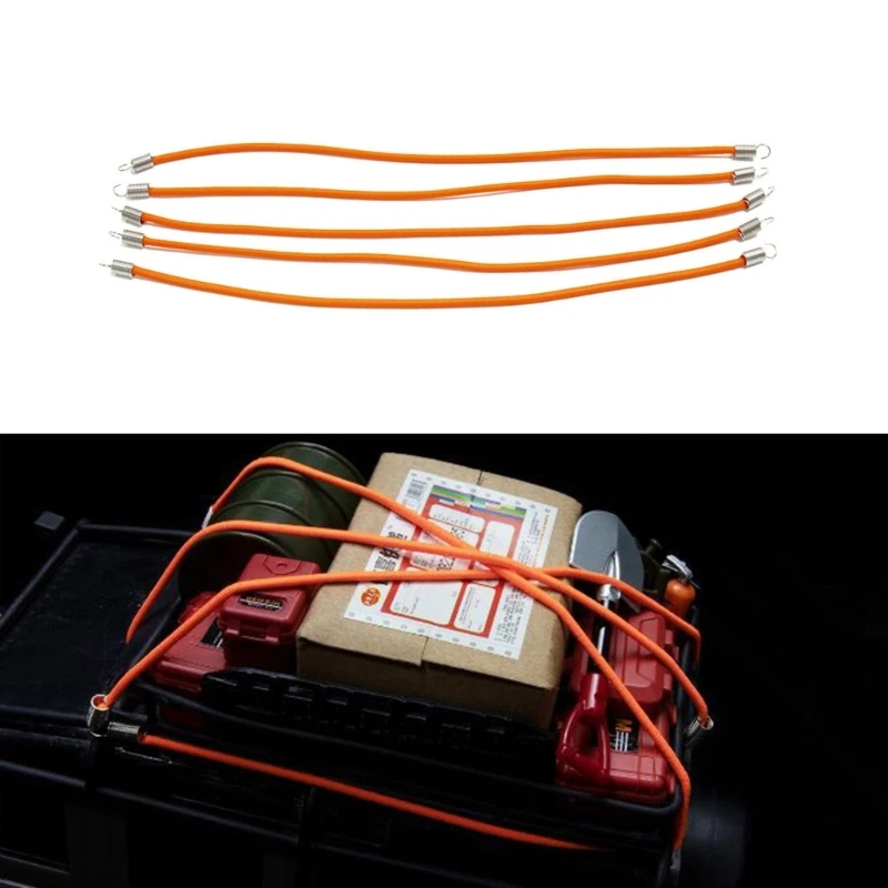 

5PCS Remote Control Crawler Luggage Rope Roof Rack Elastic Ropes Upgrade Accessories Vehicle Part for 1/10 Crawler Car