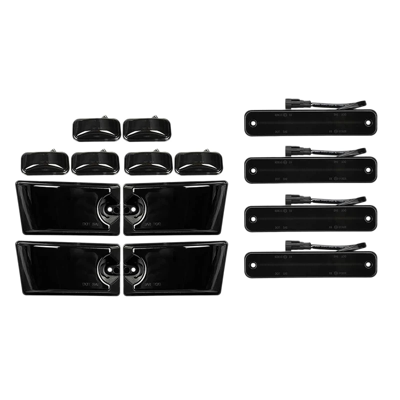 

14Pcs Flowing LED Cab Roof Light Kit Dynamic Side Marker Repeater Turn Siganl Lights Lamp for Hummer H2 2003-2009