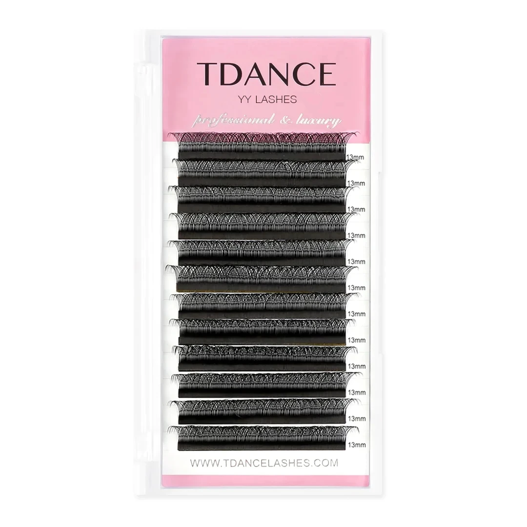 TDANCE 8-15MIX YY Shape Hand Woven Premium Mink Soft Light Natural Eyelashes Extension Makeup Mesh Net Cross False Eyelash Best Sellers In Beauty & Health