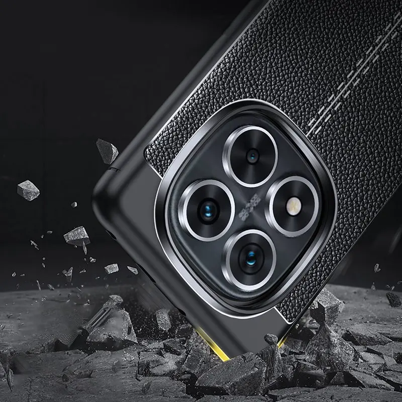 Premium Shockproof TPU Leather Phone Case with Soft Bumper Protection
