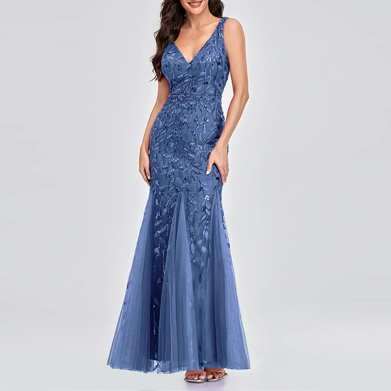 Fishtail Wedding Bridesmaid Long Maxi Women'S Dress Floor Length Female Elegant Formal Dresses Party Evening Prom Gala Vestidos