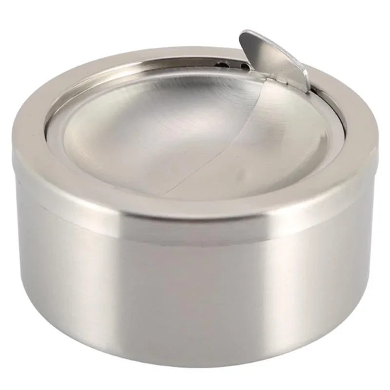Windproof Stainless Steel Ashtray with Lid