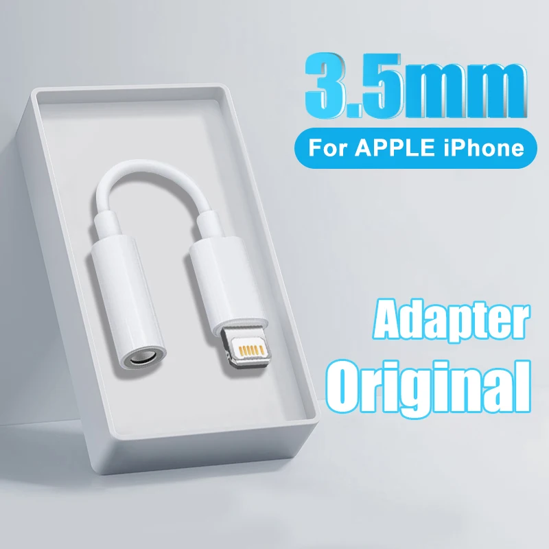Original Adapter Cable 3.5mm For iPhone 14 13 12 11 Pro Max Adapter