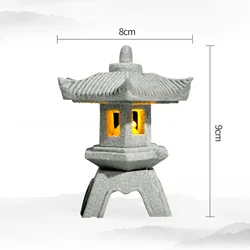 Enchanted Mini Pagoda Lantern for Zen Garden and Home Decor (Large Hexagon Lamp)