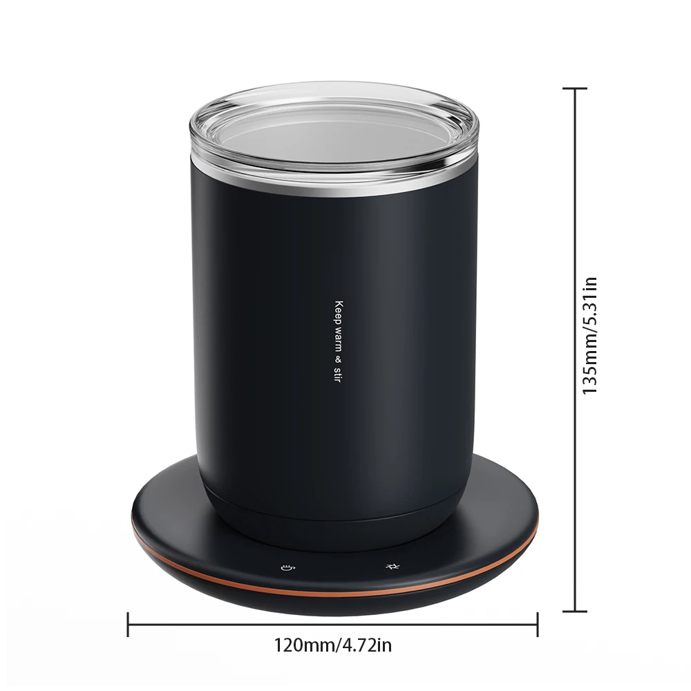 Self Stirring Coffee Mug 55℃/131℉Constant Temperature Cup Warmer 10W Magnetic Self Stirring Cup Home Office Drinking Tools 6