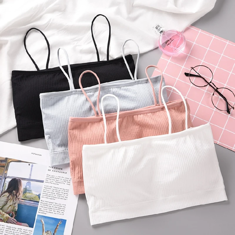 Women Lingerie Bra Women Tube Tops Women Sexy Tube Crop Tube Tops Korean Female Girls Sling Breast Wrap Bra Student No Steel Ring Underwear Lingerie Bralette