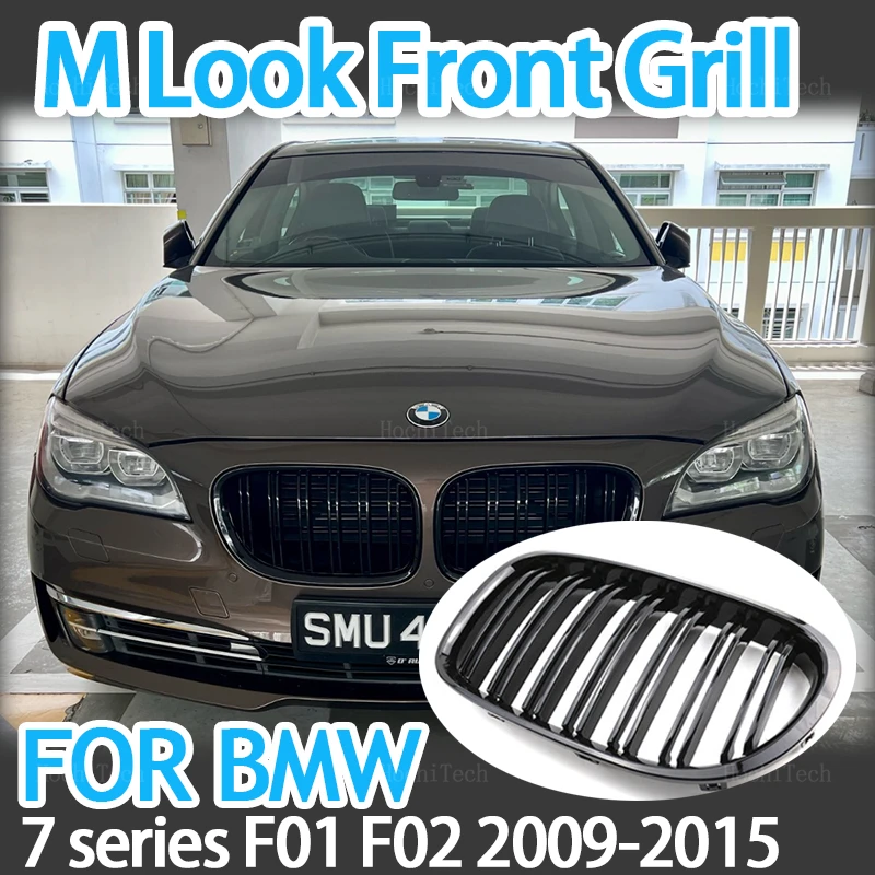 

High Quality ABS Car Styling Front Kidney Grille Dual Slat Grille For BMW 7 Series F01 F02 F03 F04 2009-2015 Dual Line Grille