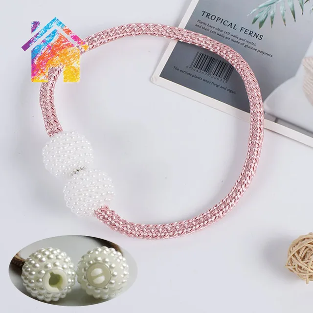 1 Piece of New Pearl Buckle Curtain Clip Curtain Frame Lace Buckle Clip Hanging Ball Buckle Lace Curtain Accessories Home Decora 1 Pcs Pink