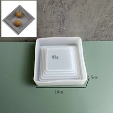  Concrete Cement Organizer Clay Silicone Mold Craft Art Home Decoration Furnishing Tray Silica Molds Leaf Terraced Field Mould 