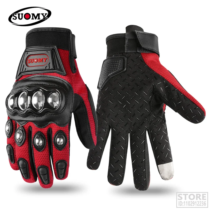 

Suomy Series Full Finger Motorcycle Gloves Summer Breathable Mesh Moto Bike Cycling Men Women Touch Screen Motocross Guantes