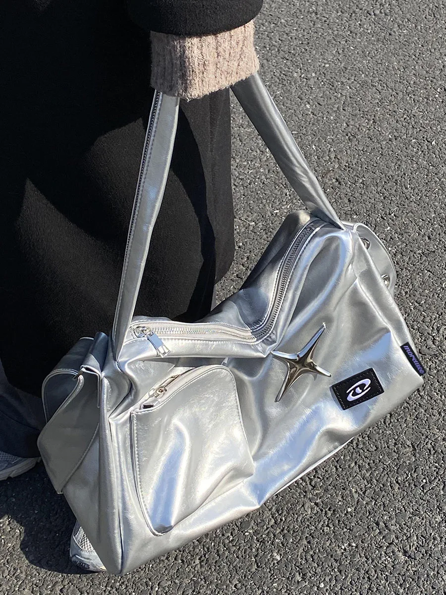 JIAERDI Black Y2k Tote Bags Women Aesthetic Luxury Designer Large Capacity Shoulder Bags Female Grunge Sport Shopping Handbag