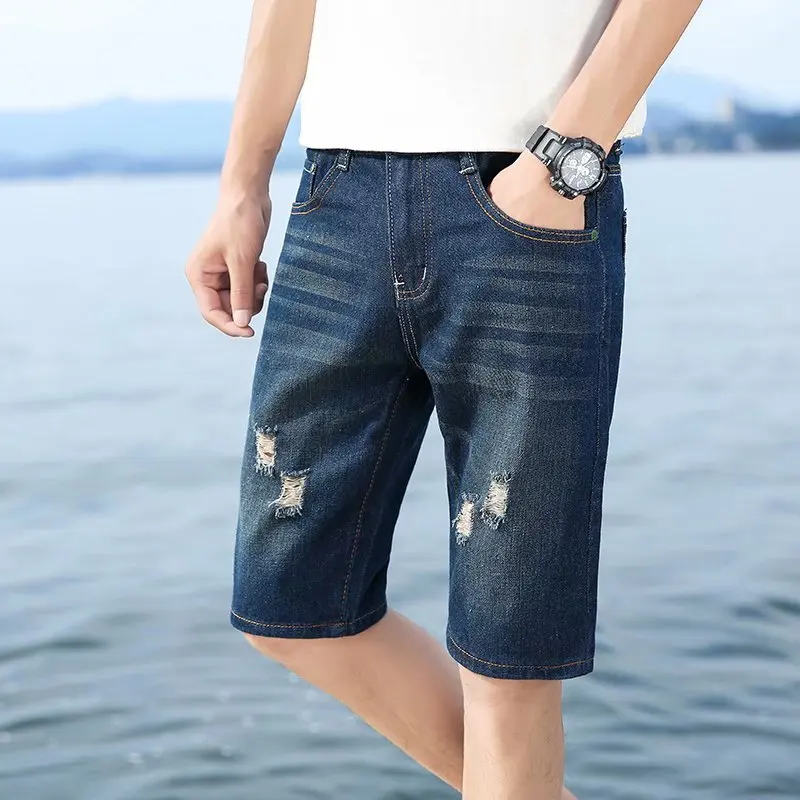 Men's Denim Short Pants Summer Casual Straight Jeans men jeans,denim pants,denim shorts,summer jeans shorts