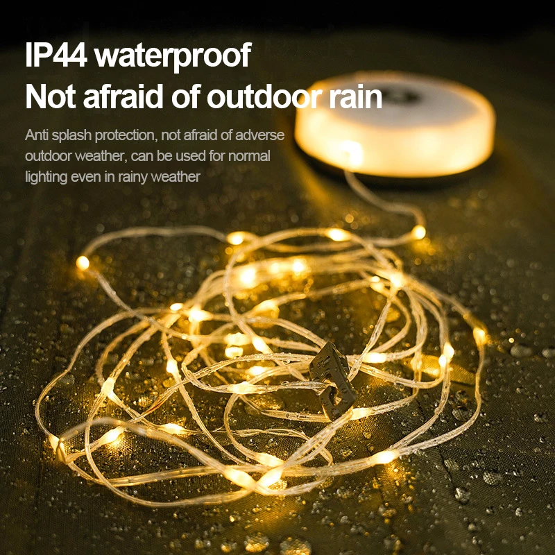 LED Garland Camping Light With Retractable Campify Lamp String Lights for Party Tent Lighting