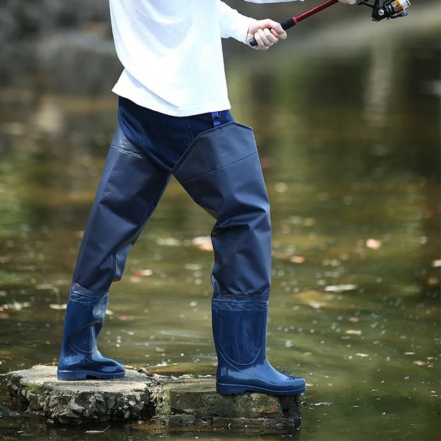 PVC Waterproof Wading Pants Fishing Boots Men Women Outdoor Beach