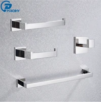 Stainless Steel Chrome Bath Hardware toilet accessories Chrome Towel Rack Toilet Paper Holder Towel Bar Bathroom Accessories