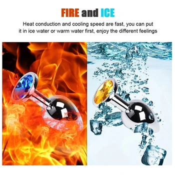 M Size Anal Plug Sex Toys Mini Round Shape Metal Stainless Smooth Steel Butt Small Tail Women/men Dildo Intimate Goods Adult Toy 5