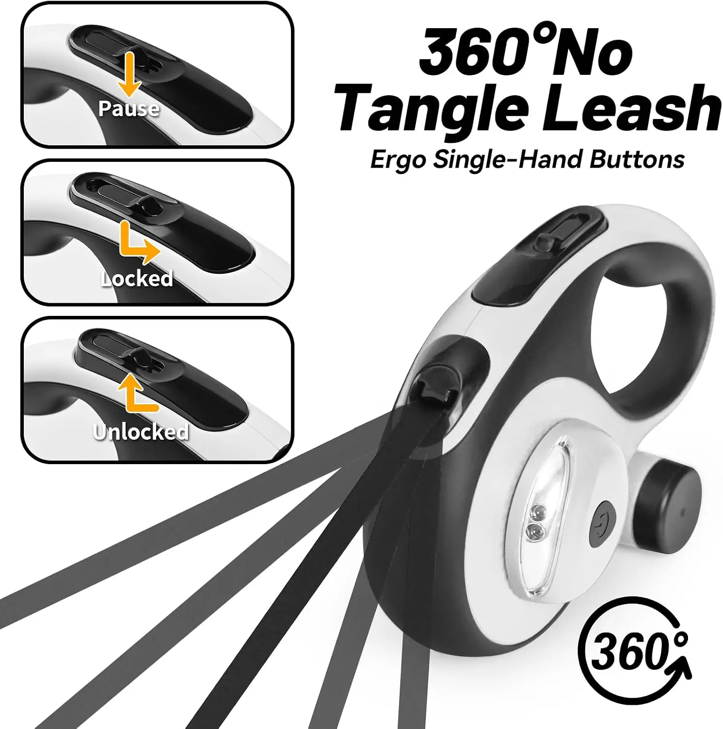Heavy-Duty Retractable Dog Leash 3