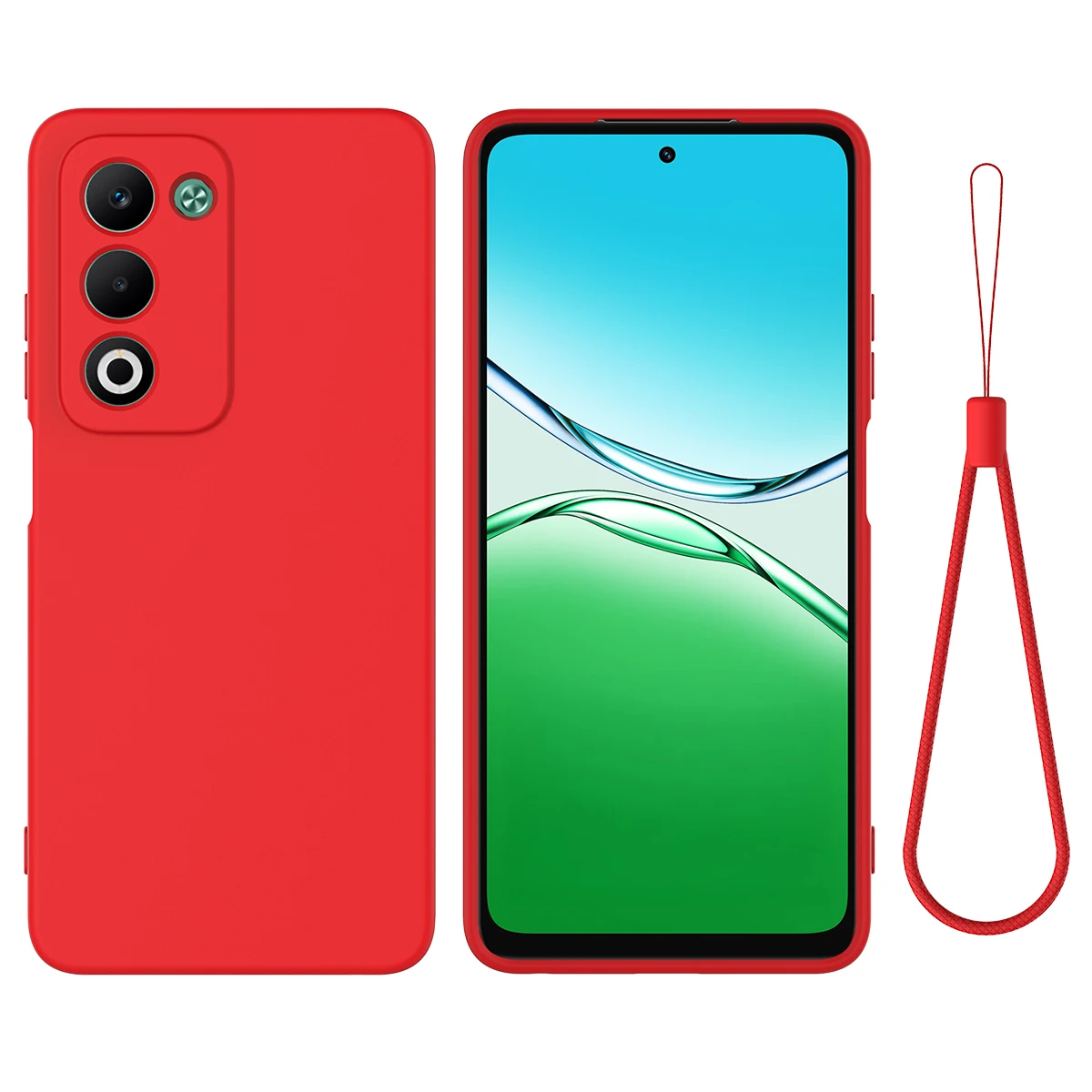 Silicone Lanyard Case - Ultra-thin Soft Anti-fall Shockproof Cover
