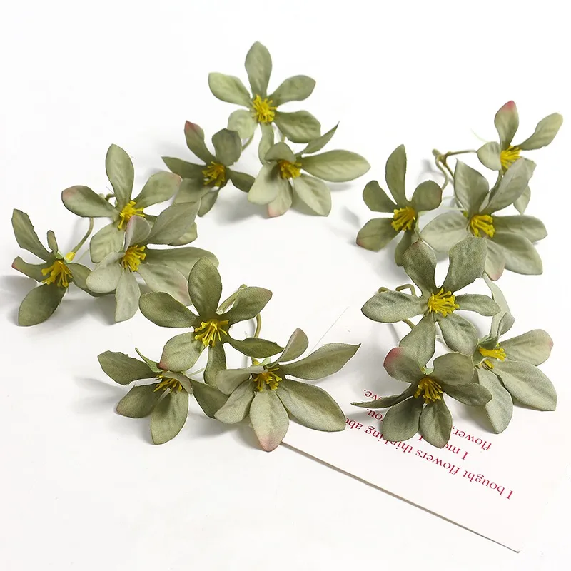 10/20 stücke 9cm künstliche Blume Orchidee Seide Blumen kopf Simulation Blume Haupt dekoration Hochzeits dekoration Handwerk Geschenk – Detail 6