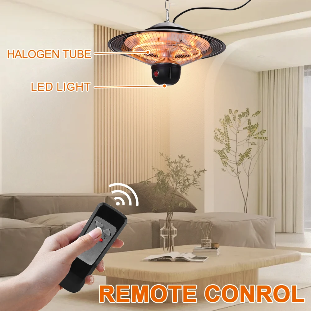 Ceiling Heater Bathroom Heater Fan Light, 600W Indoor Electric