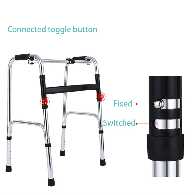 MIYAUP-Four-legged Crutch for the Elderly, Aluminum Alloy, Walking Aid Chair, Disabled People