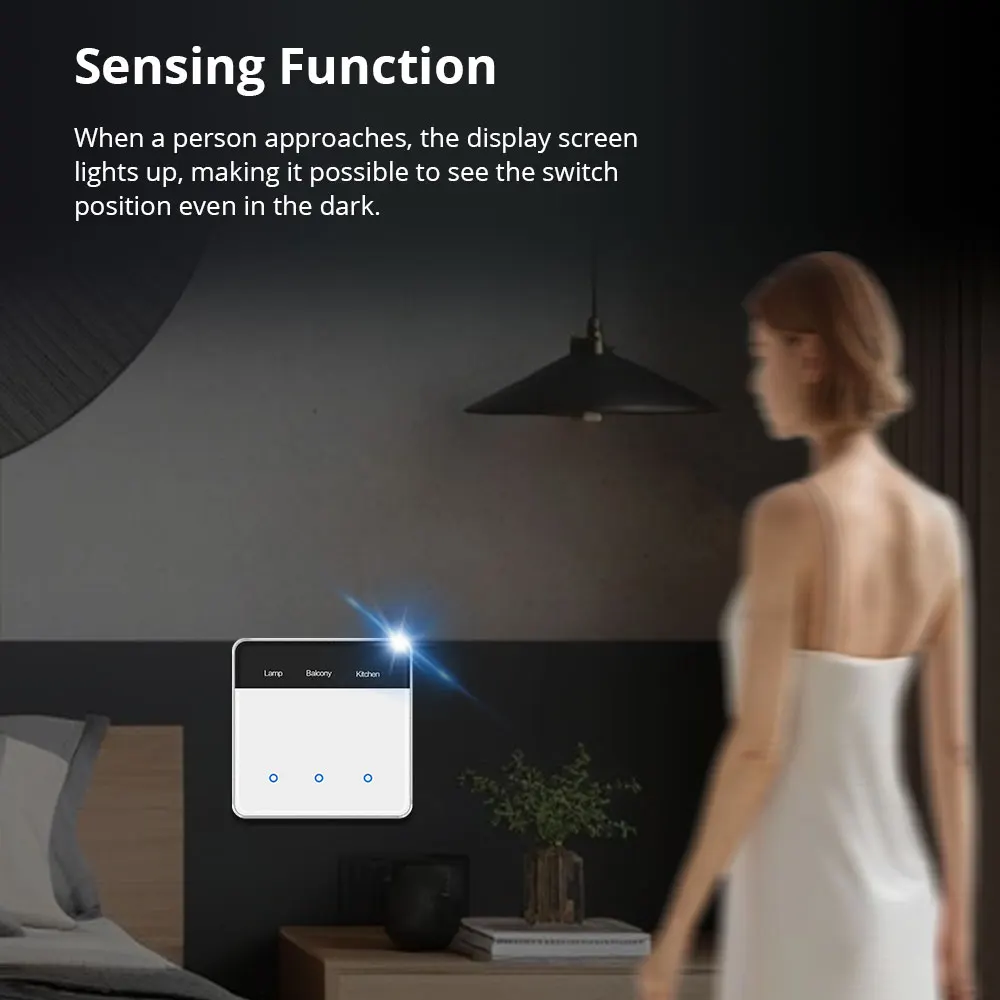 מתג שם DIY Zemismart Matter WIFi EU עם תמיכה במסך תצוגה Homekit Google Home Smartthings Home Assistant Control