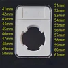 Big size 41-61mm Transparent Plastic Coin Holder Professional Coin Display Slab Grade Coins Storage Case Organizater case 1