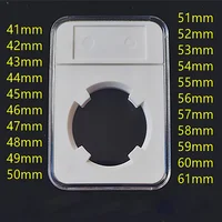 Big size 41-61mm Transparent Plastic Coin Holder Professional Coin Display Slab Grade Coins Storage Case Organizater case 1