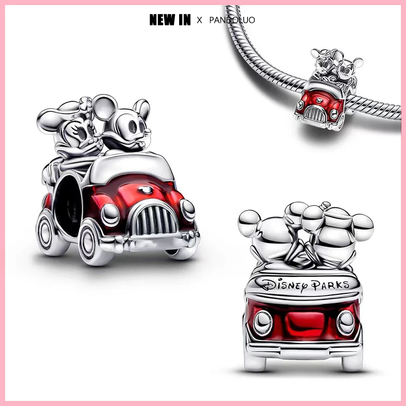 Charm Bead Jewelry Disney Charms Mickey Minnie Charm Beads Fits Pandora Bracelet Women 925 Sterling Silver Pendant Bead DIY Gift
