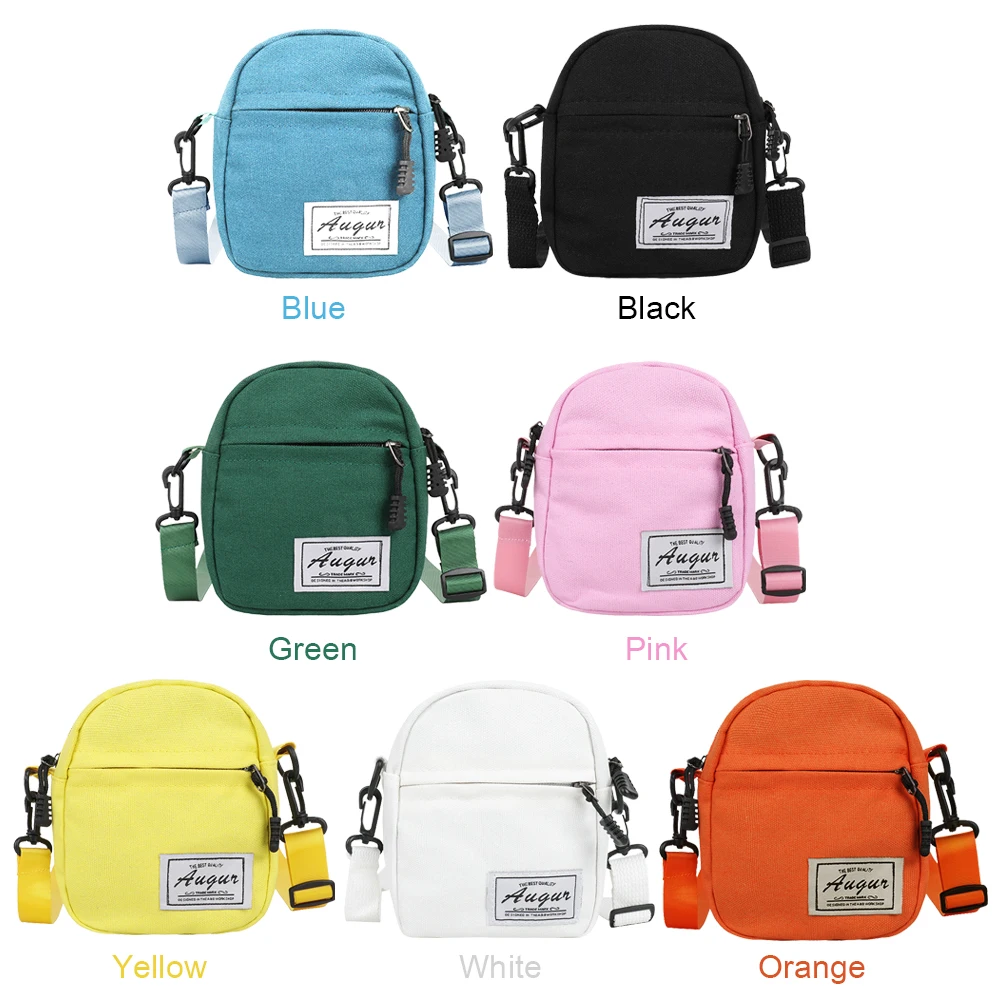 Fashion Canvas Bag Patchwork Crossbody Shoulder Women Mini Wallet Phone Bags Fashion Cell Phone Messenger Shoulder Bag