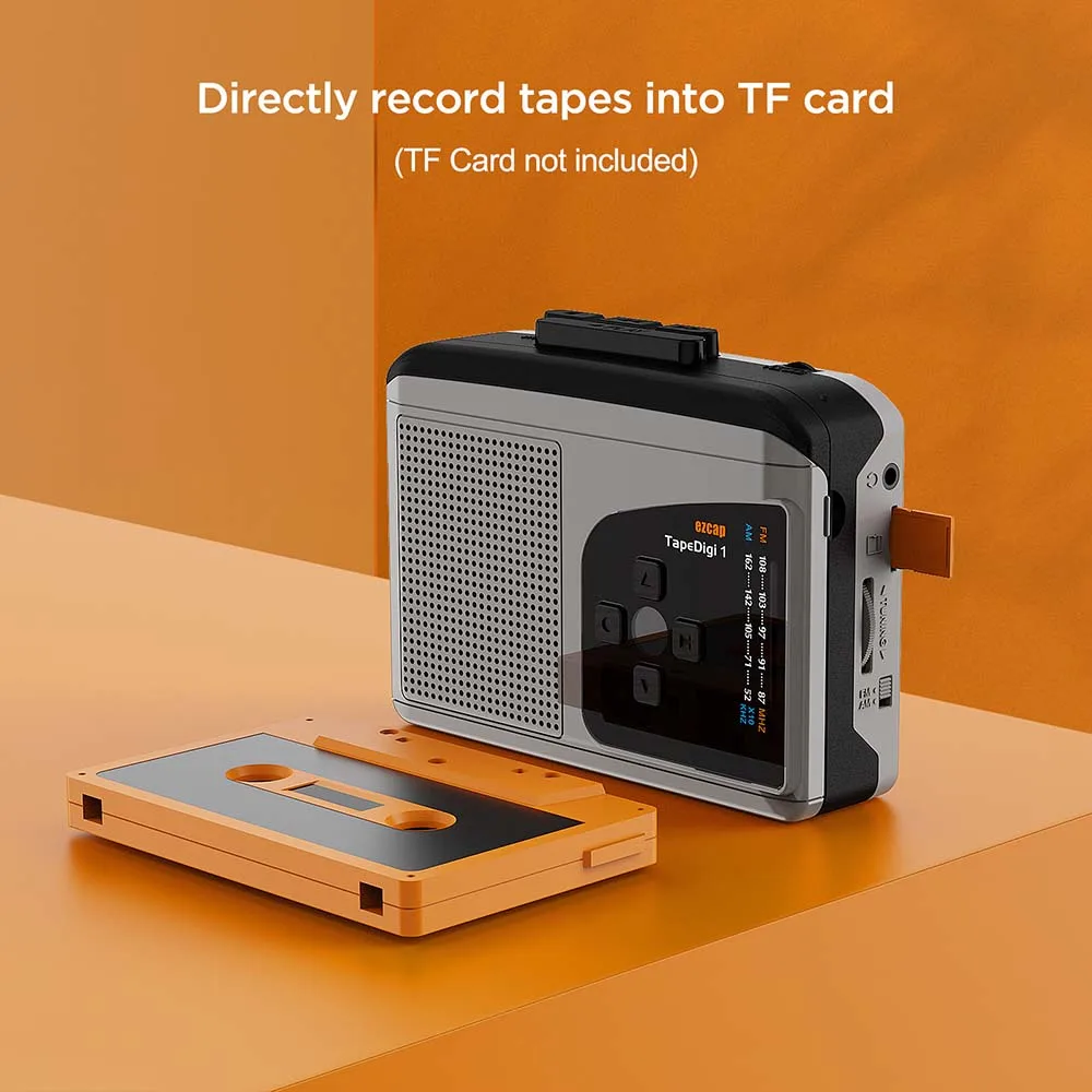 Ezcap234 Tape Cassette Walkman Player To MP3 Converter with Speaker AM/FM Radio Cassette Recorder To TF Card Audio Capture Card