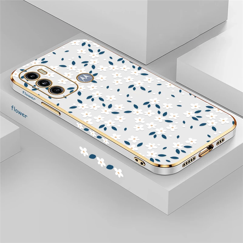 Fashion Floral Plating Silicone Back Cover - Stylish Protective Case