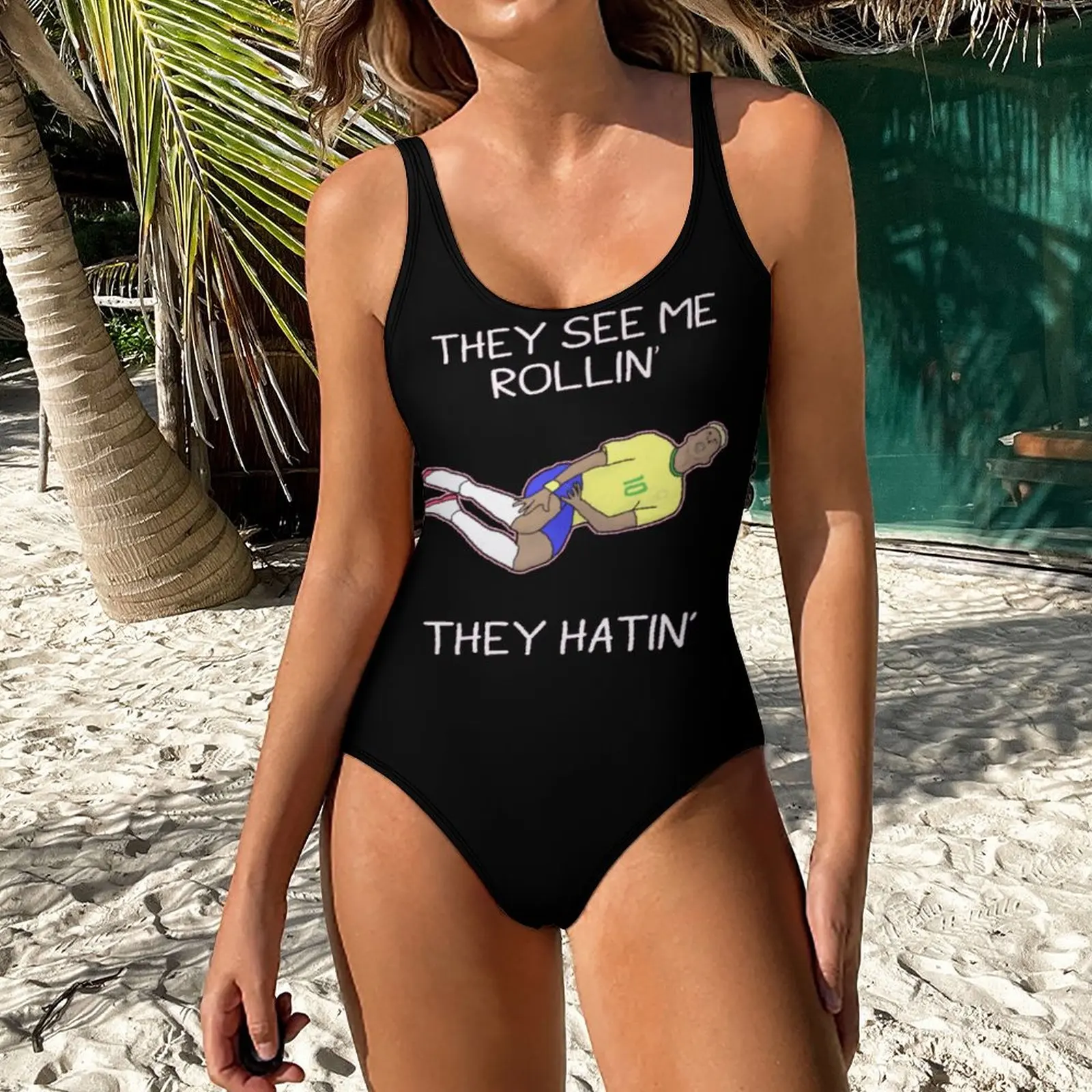 Maillot de bain une pièce pour femme, graphique humoristique, Neymar et Da  Silvas 2, maillot de bain sexy, maillot de bain brésilien, natation de