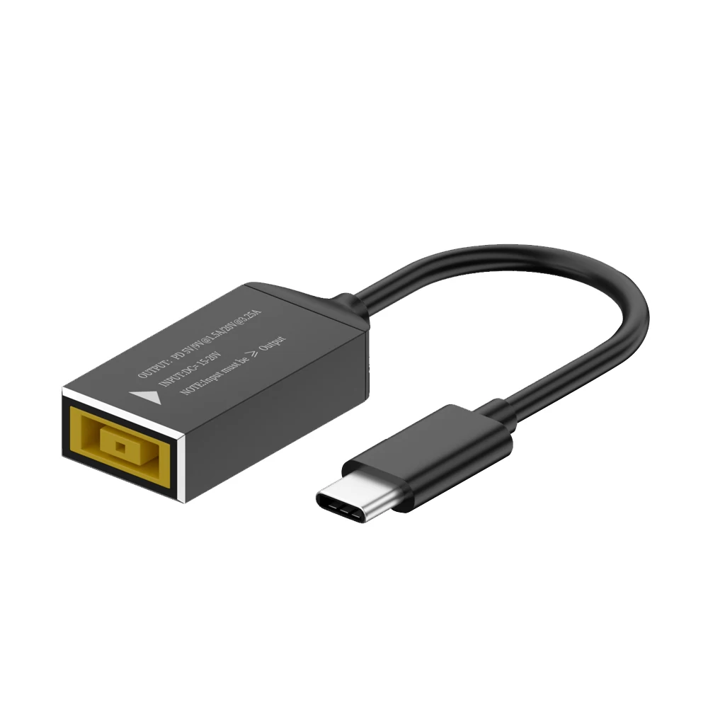 Lenovo Power Cord Usb C 100W DC Square Plug For Lenovo Laptop