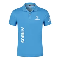 Polo à revers pour hommes, couleur unie, AIRBUS AVIATION, col montant nu, T-shirt européen ample à manches courtes, nouvelle collection 2024 6