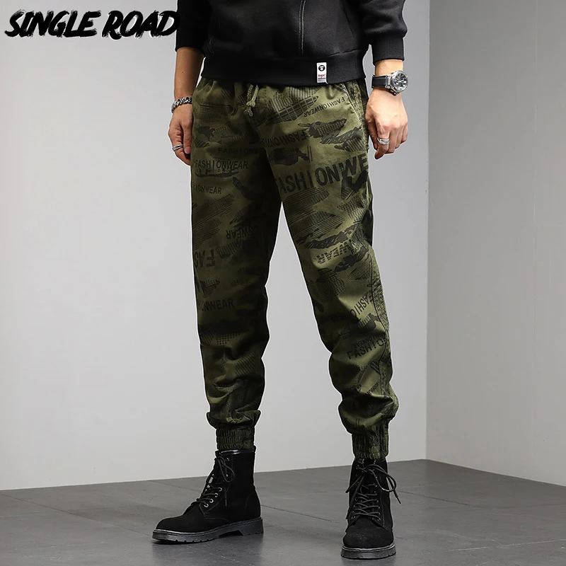 

Single Road Mens Cargo Pants Men 2023 Fashion Camo Tactical Military Baggy Joggers Male Trousers Streetwear Printed Casual Pants