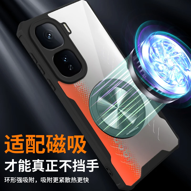 Magnetic 360° Rotation Stand Phone Case with Graphene Heat Dissipation and Shockproof Protection