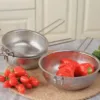 Stainless Steel Single Handle Basket Dense Hole Colander Vegetable Washing Basket Multi-purpose Kitchen Basin organizers storage 5