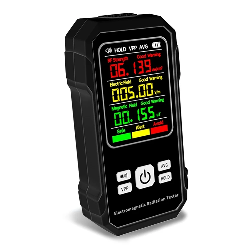Electromagnetic Radiation Electric Magnetic Field Tester Meter RF Strength Detection Device With Sound Alarm