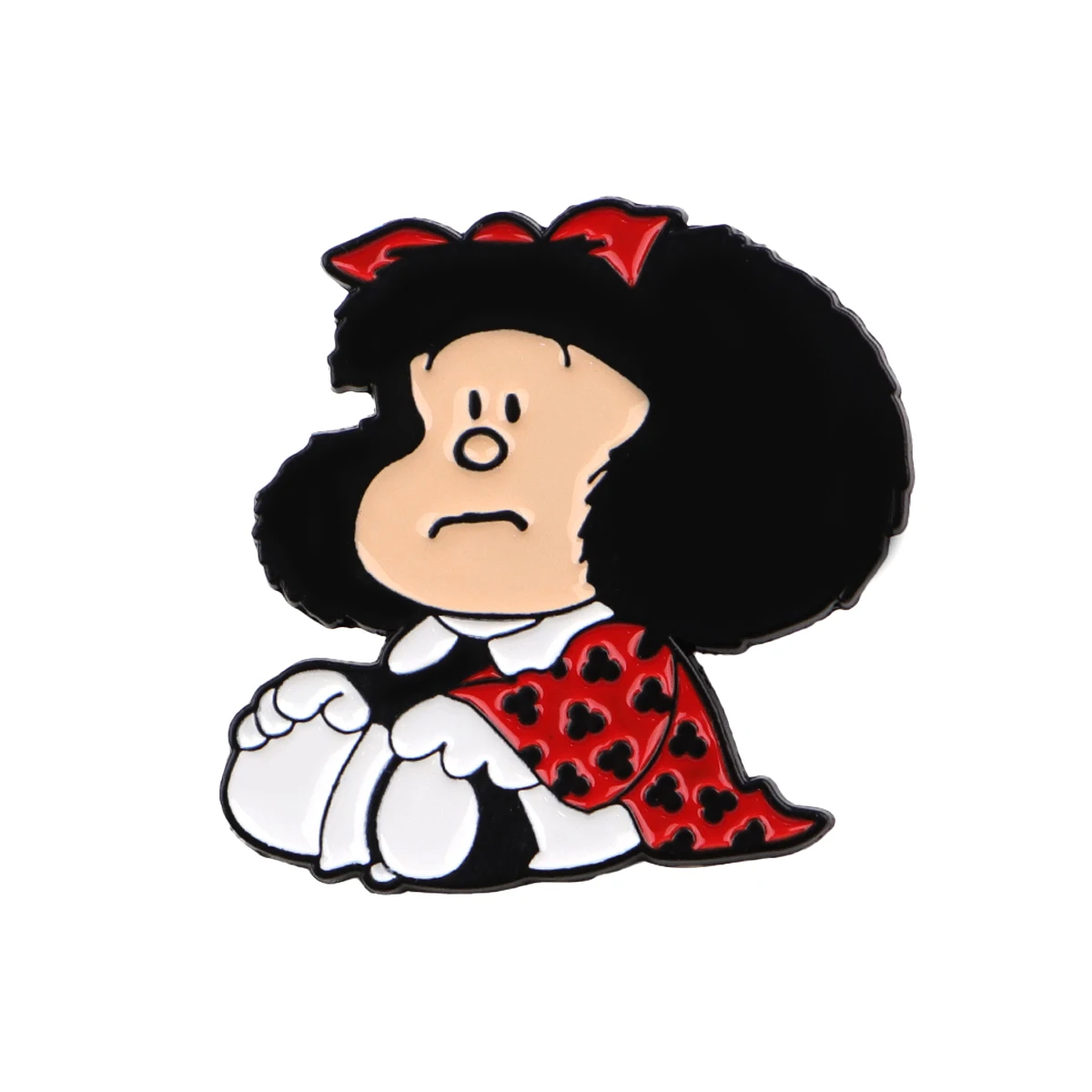 Adorable Cartoon Girl Enamel Lapel Pin - Fashionable Accessory for Backpacks, Clothes, and Jewelry