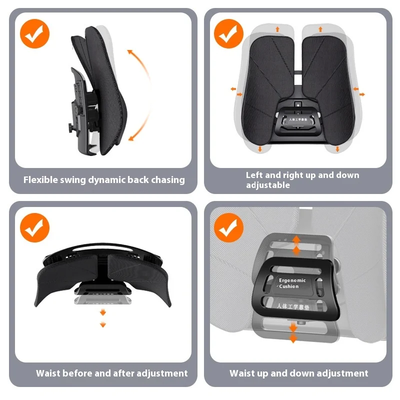 Portable Car Back Support Lumbar Support Cushion for Seat Cars Waist Support for Car and Office Chair Ergonomic Waist Cushion