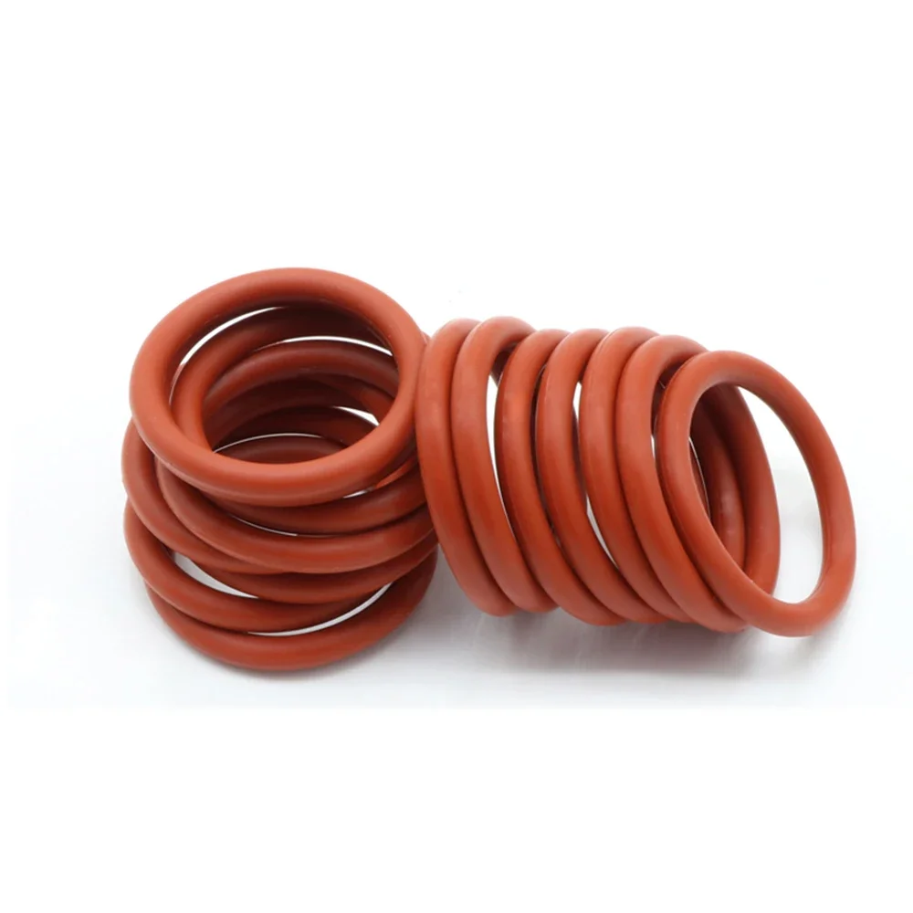 Silicone O Rings 10Pcs CS 2mm-2.4mm Silicone VMQ O-Ring Gasket Food Grade Sealing Ring Waterproof and Insulated OD 5 ~90mm